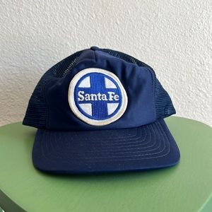 Navy Vintage Santa Fe SnapBack Cap/Hat with foam top.